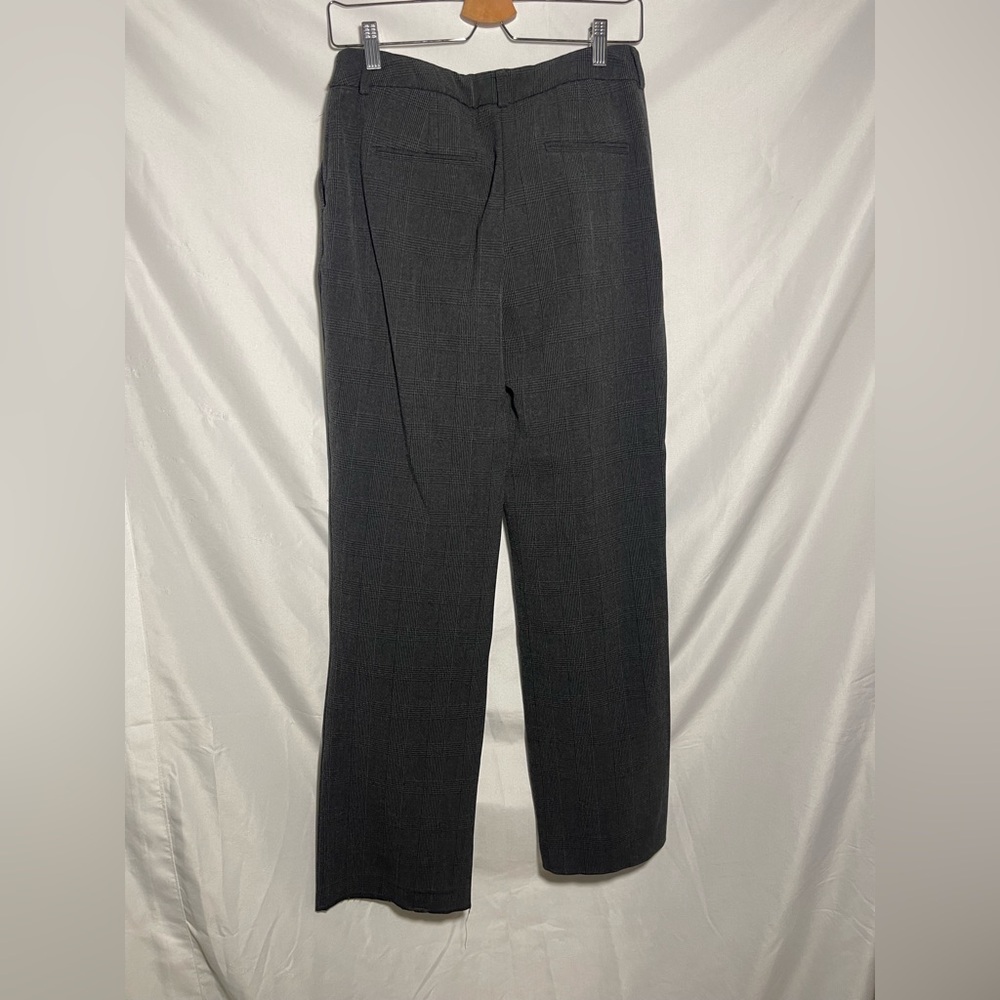 Joie Gray Plaid Dress Pants Straight Leg Work Career Size 4 - Picture 4 of 6